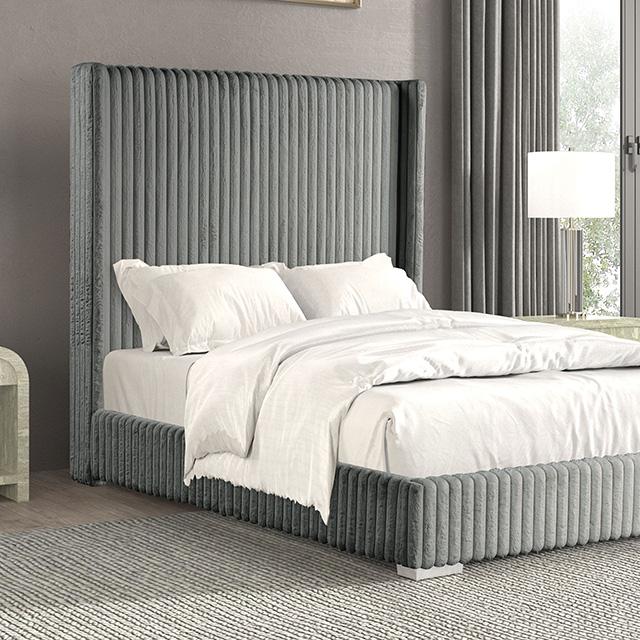 Cadwell E.King, Queen, & Full Bed White, Gray, & Black - US Furniture & Mattress (Waterbury,CT)*