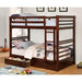 California Iv Black, Walnut, Gray, & White Twin/Twin Bunk Bed - US Furniture & Mattress (Waterbury,CT)*