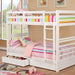 California Iv Black, Walnut, Gray, & White Twin/Twin Bunk Bed - US Furniture & Mattress (Waterbury,CT)*