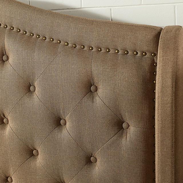 Carly Cal.King, E.King, Full, & Queen Bed Grey & Brown - US Furniture & Mattress (Waterbury,CT)*