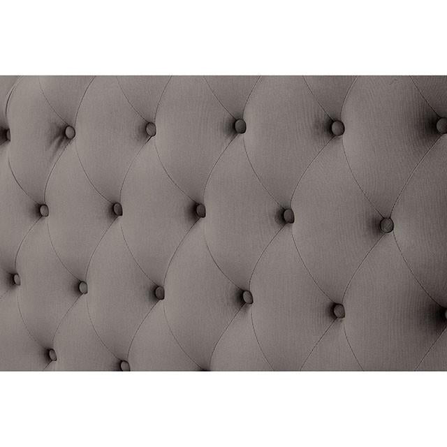 Cayla Cal.King, E.King, & Queen Bed Silver & Grey - US Furniture & Mattress (Waterbury,CT)*