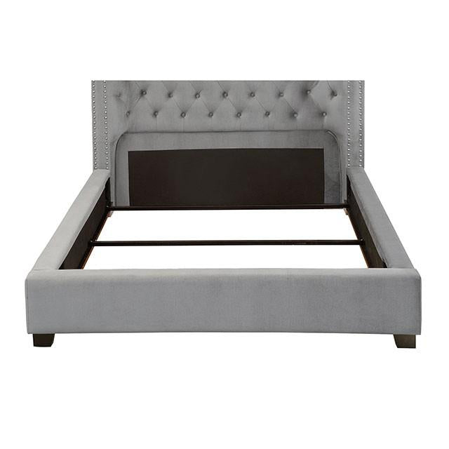 Cayla Cal.King, E.King, & Queen Bed Silver & Grey - US Furniture & Mattress (Waterbury,CT)*