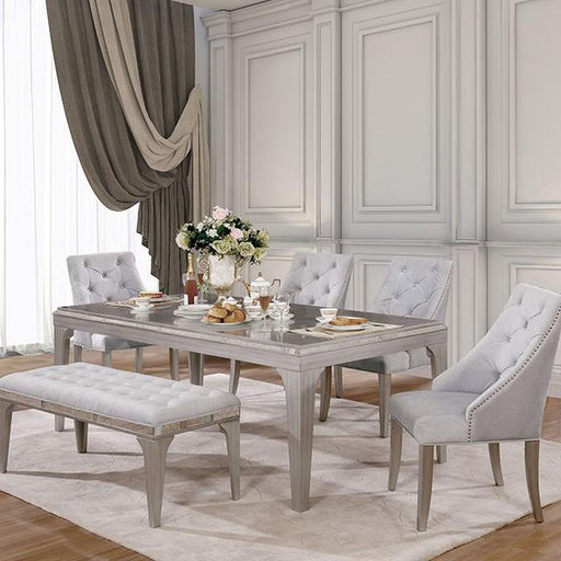 DIOCLES Silver/Gray Dining Table - US Furniture & Mattress (Waterbury,CT)*