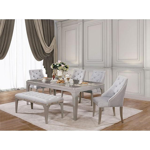 Diocles Dining Table Set with Bench - US Furniture & Mattress (Waterbury,CT)*
