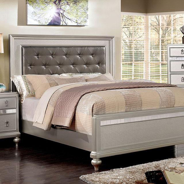Avior Bed Silver - US Furniture & Mattress (Waterbury,CT)*