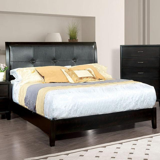 Enrico Full Queen Bed Brown, Black, & Cherry - US Furniture & Mattress (Waterbury,CT)*