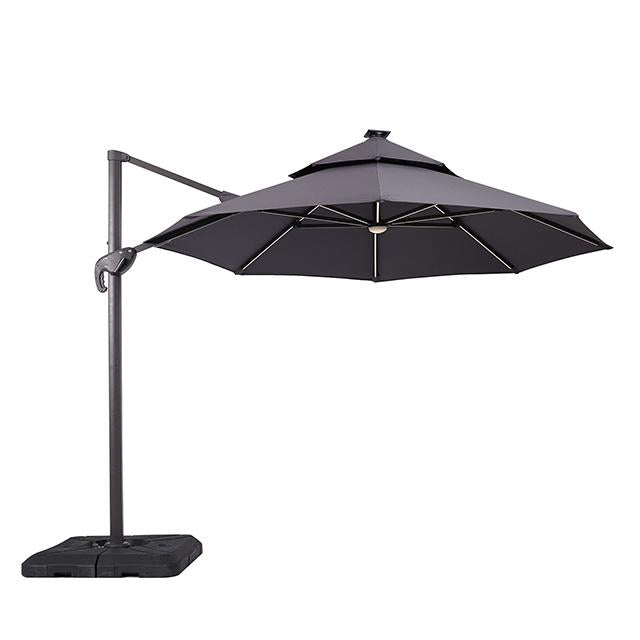 Xico 8 Ft Square Umbrella w/ Double Top w/ LED Light + 37" Large Base - US Furniture & Mattress (Waterbury,CT)*
