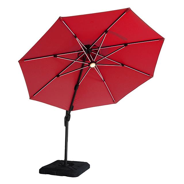 Xico 8 Ft Square Umbrella w/ Double Top w/ LED Light + 37" Large Base - US Furniture & Mattress (Waterbury,CT)*