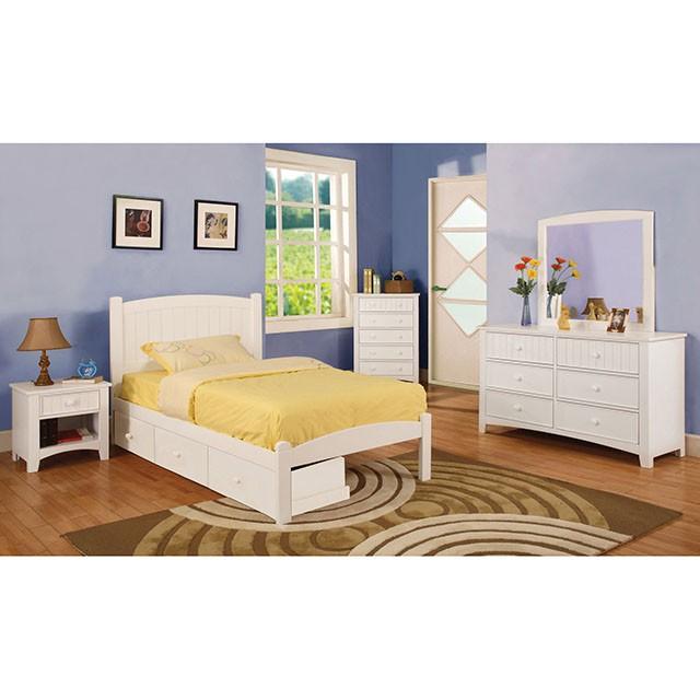 Omnus White Hutch - US Furniture & Mattress (Waterbury,CT)*