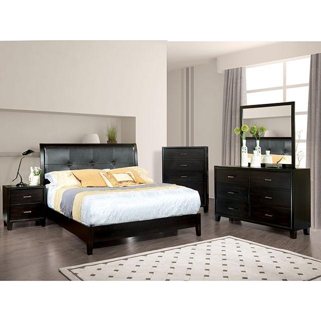 Enrico Full Queen Bed Brown, Black, & Cherry - US Furniture & Mattress (Waterbury,CT)*