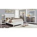 Golva E.King & Queen Bed White & Silver - US Furniture & Mattress (Waterbury,CT)*