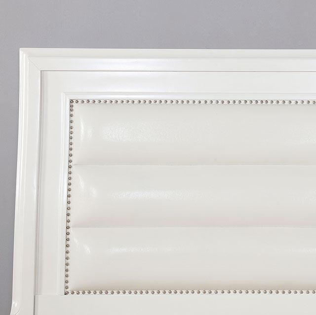 Golva E.King & Queen Bed White & Silver - US Furniture & Mattress (Waterbury,CT)*