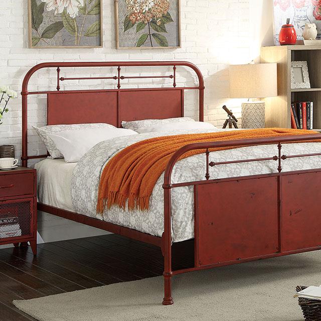 Haldus Cal.King, E.King, & Twin Bed White, Ivory, & Red - US Furniture & Mattress (Waterbury,CT)*