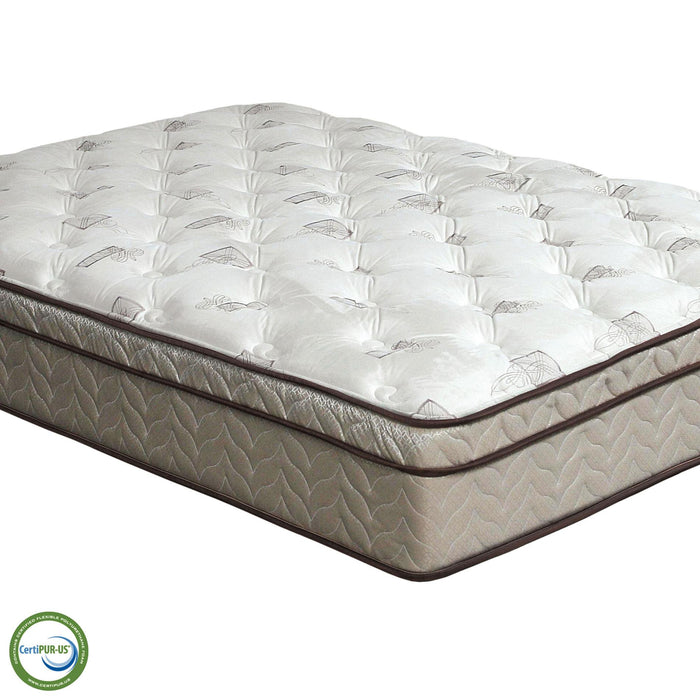 Lilium White/Brown 13" Euro Pillow Top Mattress, E.King - US Furniture & Mattress (Waterbury,CT)*