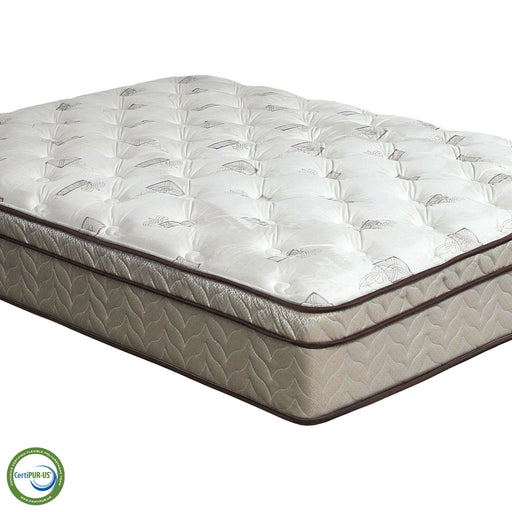 Lilium White/Brown 13" Euro Pillow Top Mattress, Twin - US Furniture & Mattress (Waterbury,CT)*