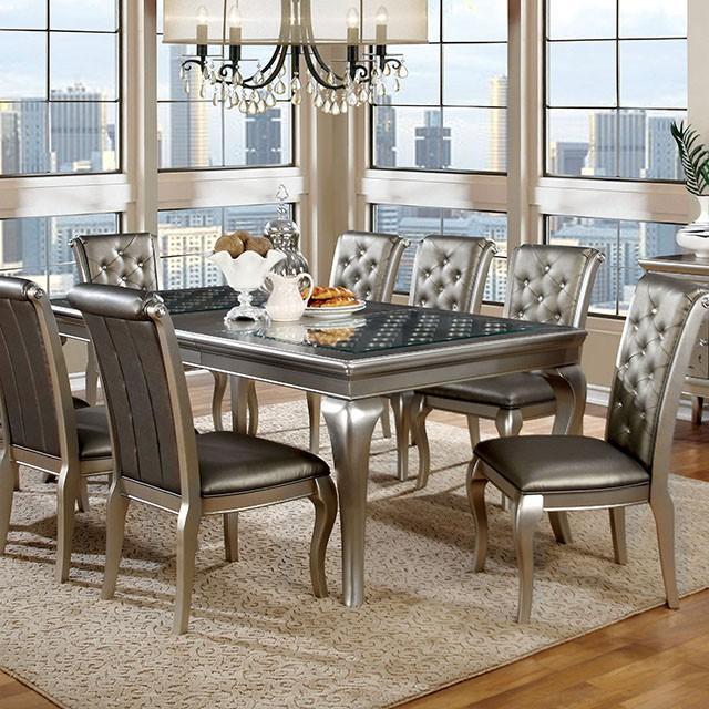 Amina Champagne Dining Table - US Furniture & Mattress (Waterbury,CT)*