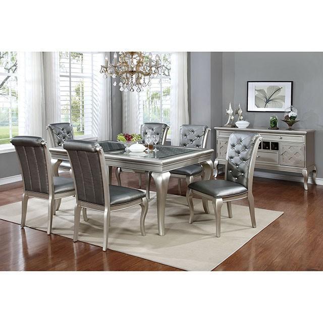 Amina Champagne Dining Table - US Furniture & Mattress (Waterbury,CT)*