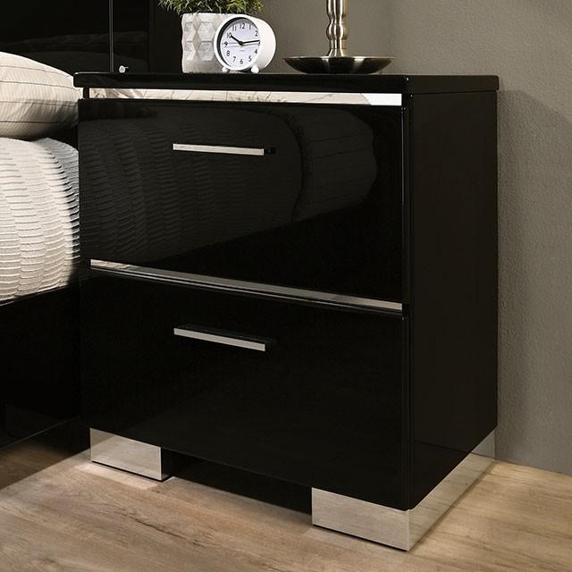 CARLIE Night Stand w/ USB Plug - US Furniture & Mattress (Waterbury,CT)*