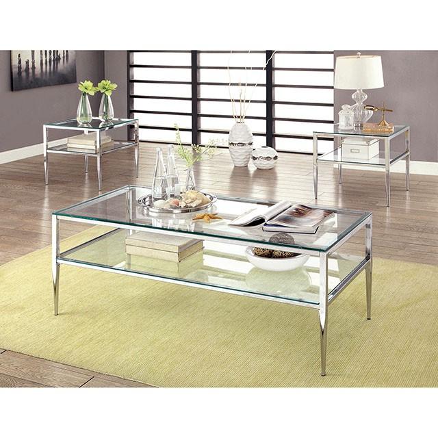 TANIKA Chrome Coffee Table, Chrome