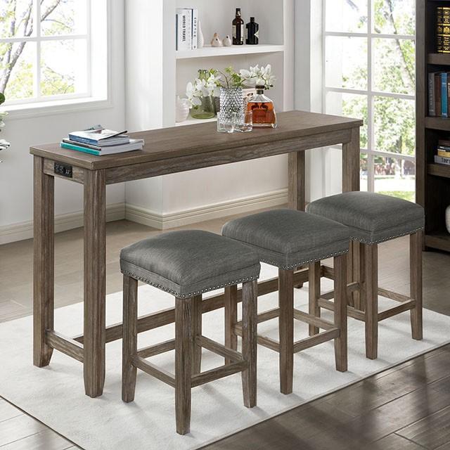 Caerleon 3 & 4 Piece Counter Ht. Set Gray & Blue - US Furniture & Mattress (Waterbury,CT)*