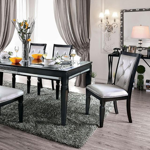 Alena Black/Silver Dining Table - US Furniture & Mattress (Waterbury,CT)*
