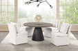 Broager 5 Pc Dining Table Set (Light Gray Swivel Chairs) - US Furniture & Mattress (Waterbury,CT)*