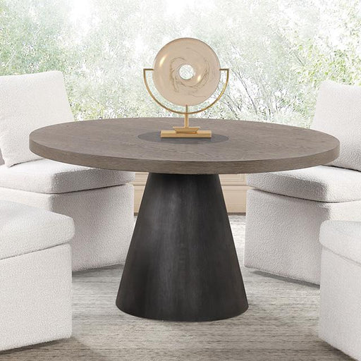 Broager 5 Pc Dining Table Set (White Caster Chairs) Rustic Oak - US Furniture & Mattress (Waterbury,CT)*