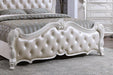 Ventresca E.King & Queen Bed White & Chrome - US Furniture & Mattress (Waterbury,CT)*
