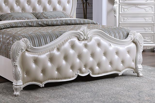 Ventresca 4 & 5 Piece Queen Bedroom Set White & Chrome - US Furniture & Mattress (Waterbury,CT)*