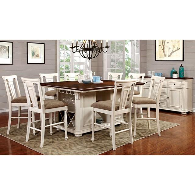 SABRINA Off White/Cherry Server, Cherry & White - US Furniture & Mattress (Waterbury,CT)*