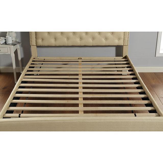 Aubree Bed Beige - US Furniture & Mattress (Waterbury,CT)*