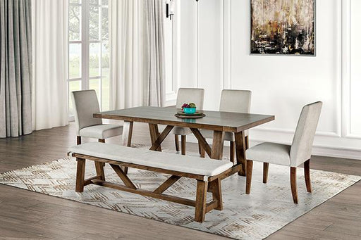 Losone Dining Table Set with Bench Rustic - US Furniture & Mattress (Waterbury,CT)*