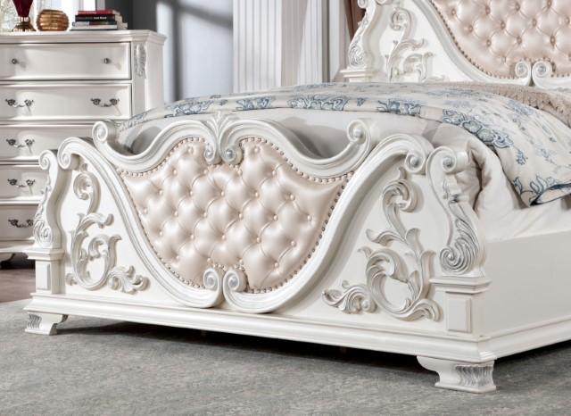 ESPARANZA Cal.King Bed, Pearl White