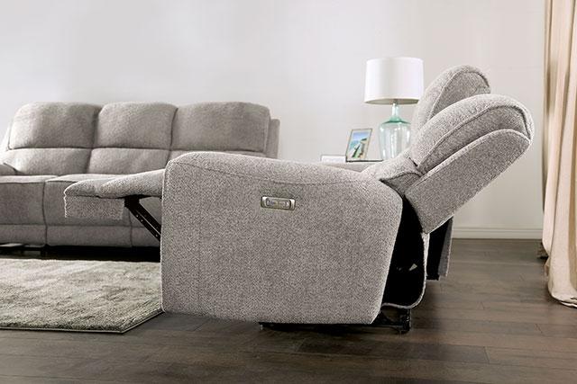 MORCOTE Power Sofa, Light Gray - US Furniture & Mattress (Waterbury,CT)*