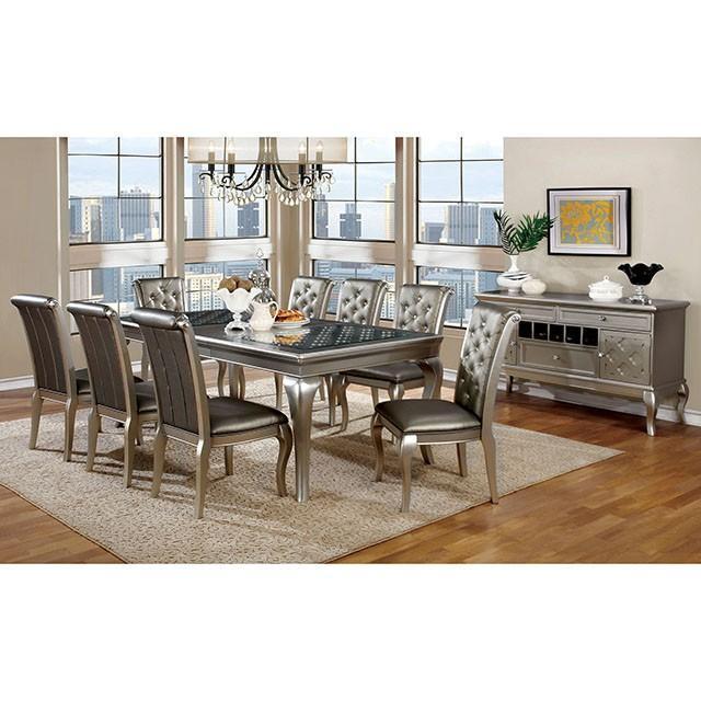 Amina Champagne Dining Table - US Furniture & Mattress (Waterbury,CT)*
