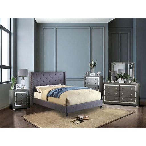 Anabelle E.King Bed Purple & Natural - US Furniture & Mattress (Waterbury,CT)*