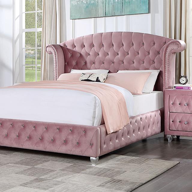 Zohar Bed Black & Pink - US Furniture & Mattress (Waterbury,CT)*