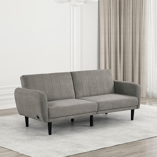 Aristide Futon Sofa Grey & Brown - US Furniture & Mattress (Waterbury,CT)*