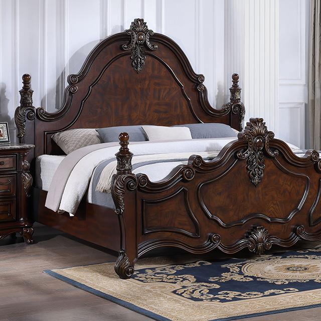 Francione E.King & Queen Bed White & Chrome - US Furniture & Mattress (Waterbury,CT)*