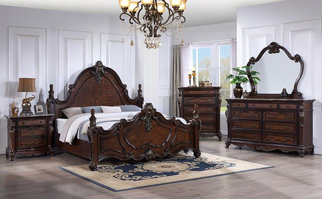 Francione E.King & Queen Bed White & Chrome - US Furniture & Mattress (Waterbury,CT)*