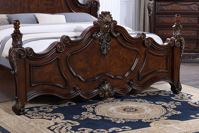 Francione E.King & Queen Bed White & Chrome - US Furniture & Mattress (Waterbury,CT)*