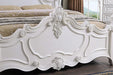 Francione E.King & Queen Bed White & Chrome - US Furniture & Mattress (Waterbury,CT)*