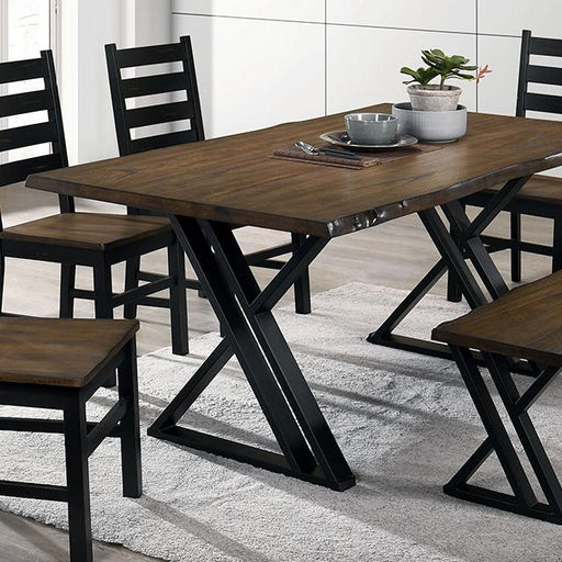 Barbary Dining Table Set with Bench - US Furniture & Mattress (Waterbury,CT)*