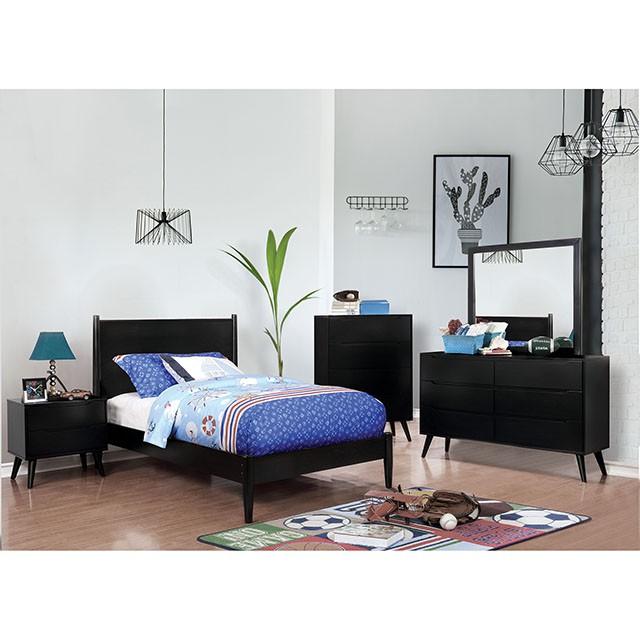 LENNART II Black Night Stand - US Furniture & Mattress (Waterbury,CT)*