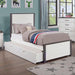PRIAM Full & Twin Bed, White/Gray, Pink, Chrome, & Yellow - US Furniture & Mattress (Waterbury,CT)*