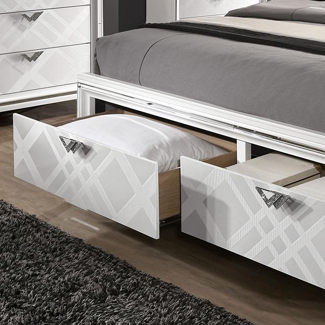 Emmeline 4 & 5 Piece Queen Bedroom Set Gray & White - US Furniture & Mattress (Waterbury,CT)*