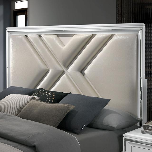 Emmeline 4 & 5 Piece Queen Bedroom Set Gray & White - US Furniture & Mattress (Waterbury,CT)*