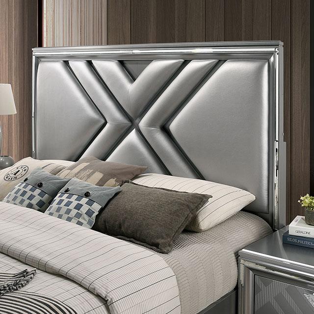 Emmeline 4 & 5 Piece Queen Bedroom Set Gray & White - US Furniture & Mattress (Waterbury,CT)*