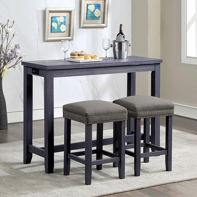 Caerleon 3 & 4 Piece Counter Ht. Set Gray & Blue - US Furniture & Mattress (Waterbury,CT)*