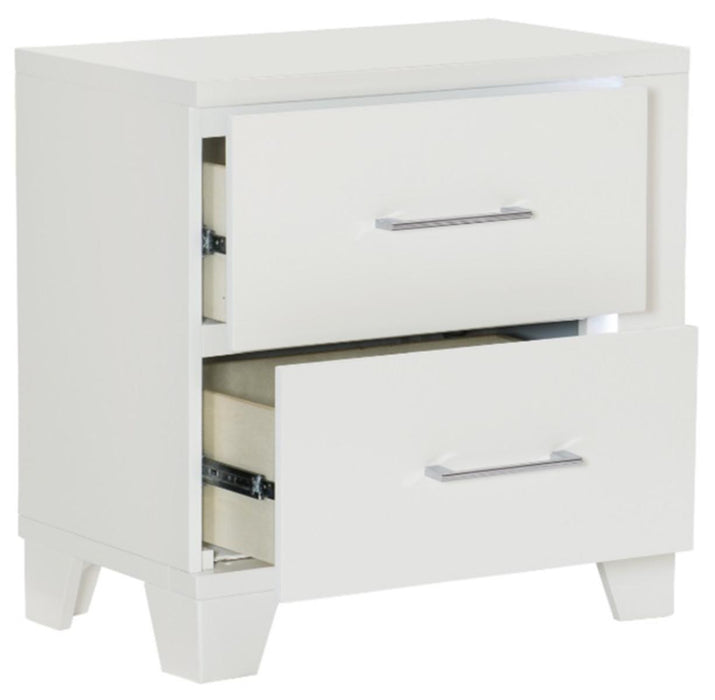 Homelegance Kerren Nightstand in White 1678W-4